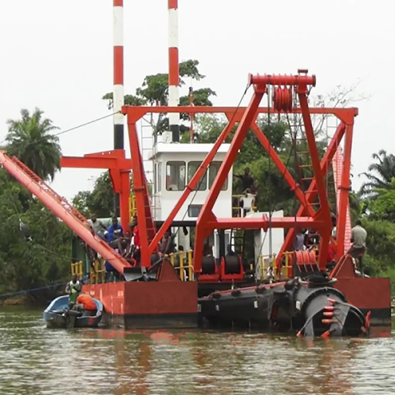Barco de draga de arena de cortador de río para dragado de arena del río