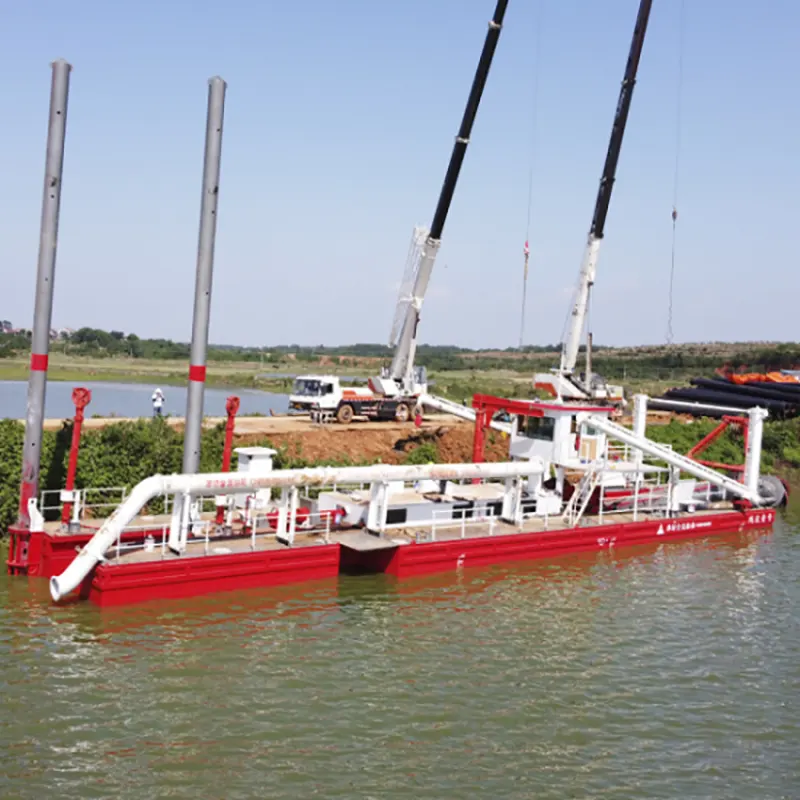 Barco de dragado de desilitación de ríos para dragado de río con un rendimiento pesado